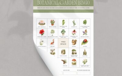 Botanical Garden Bingo Card