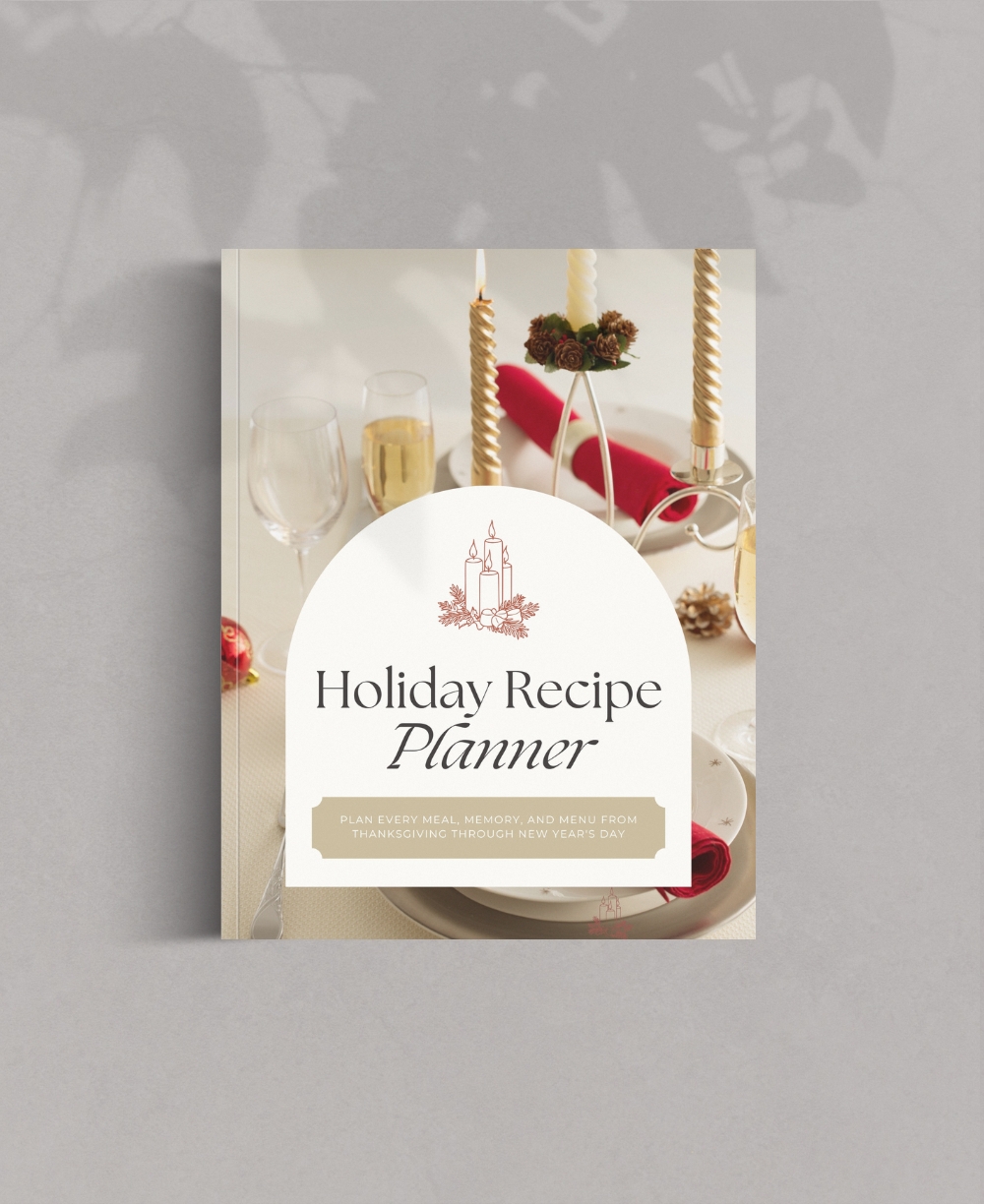 Holiday Recipes Planner Mock Up