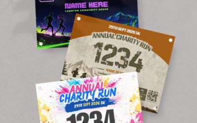 Race Bib Canva Template