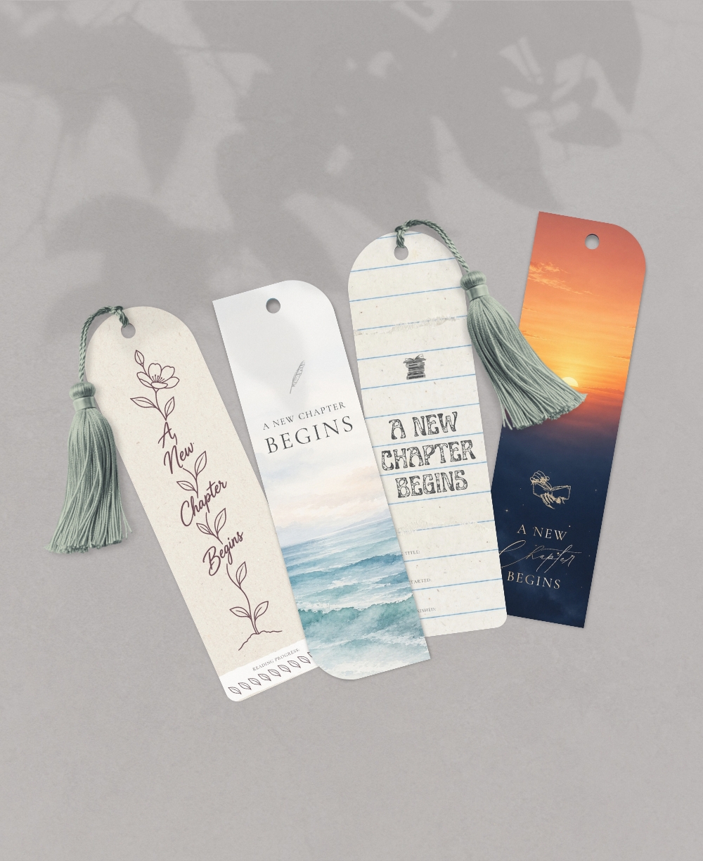 A New Chapter Begins Bookmark Mock Ups