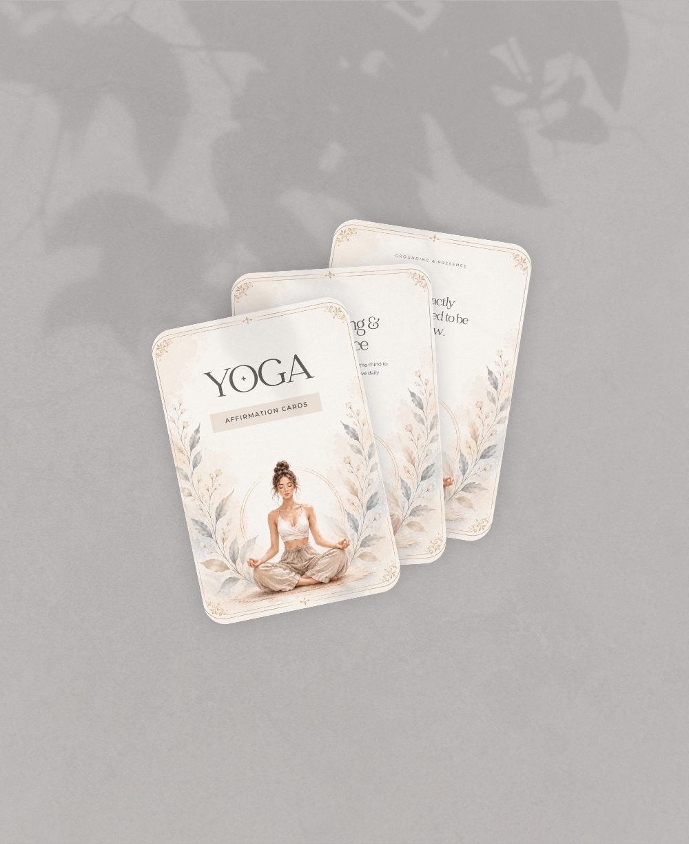 Affirmation Cards For Yoga Mock Ups
