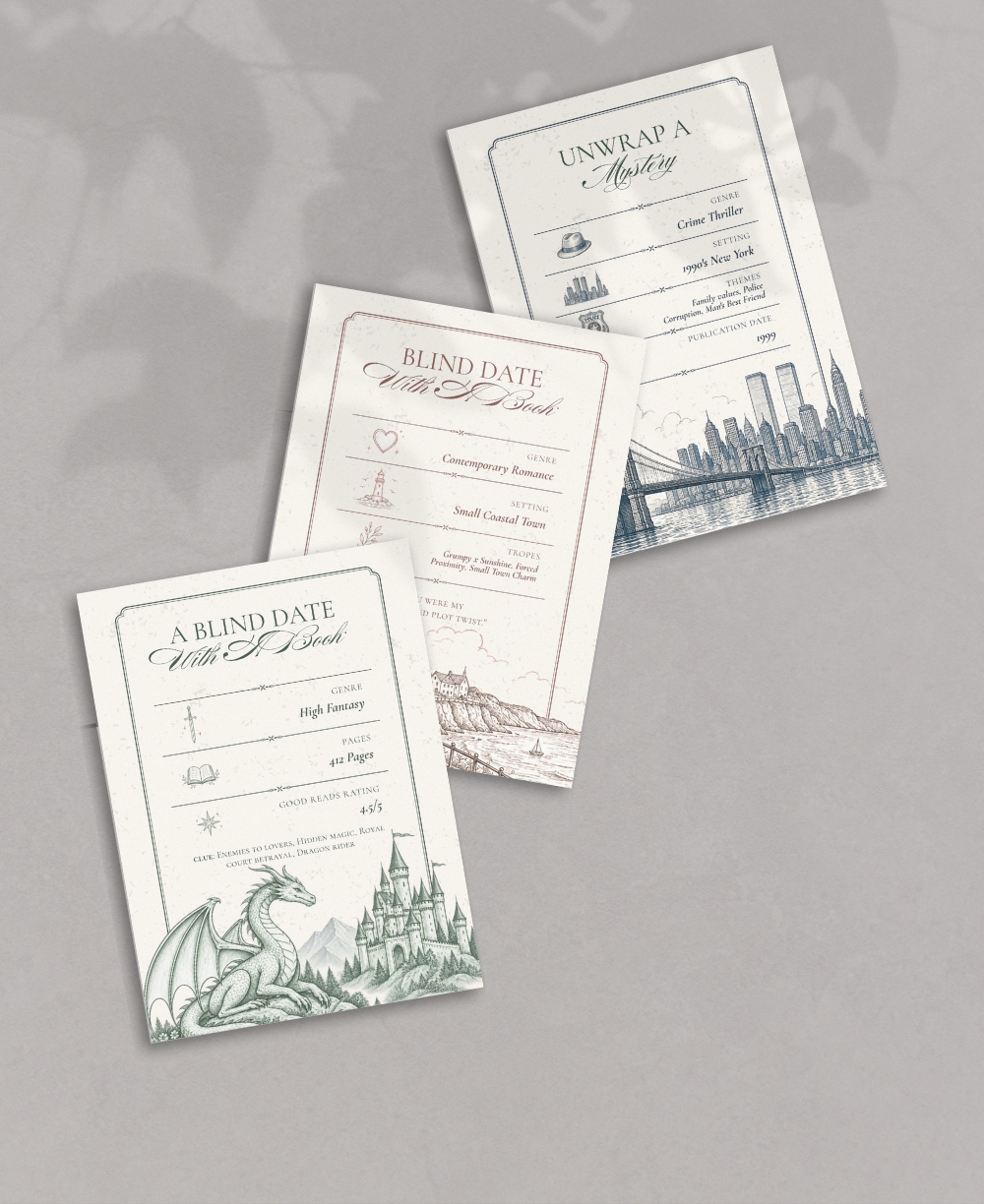 Blind Date With A Book Printable Tag Mock Up