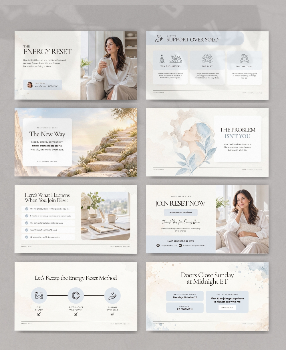 Health Coach Webinar Templates Mock Up