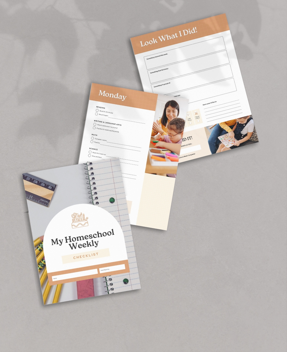 Homeschool Weekly Checklist Kids Mock Up