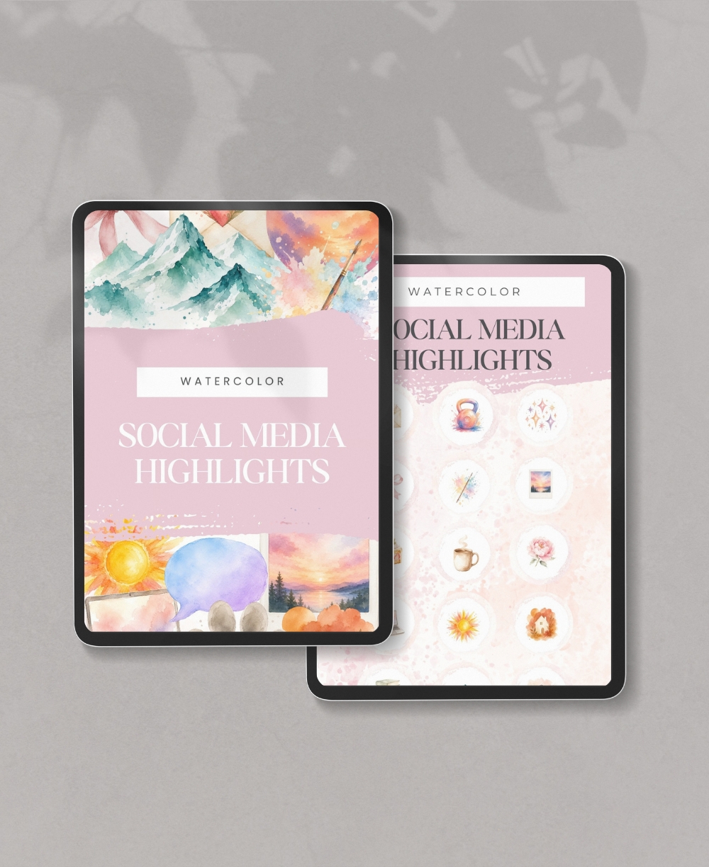 Instagram Highlight Watercolor Mock Ups
