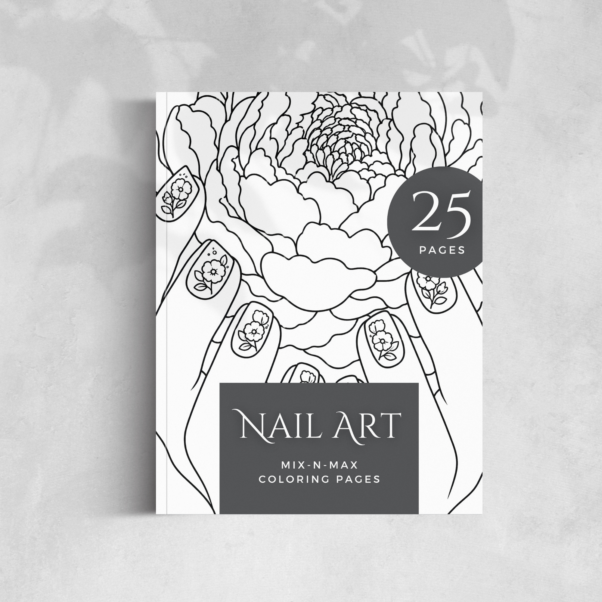 Nail Art Coloring Book Mock up