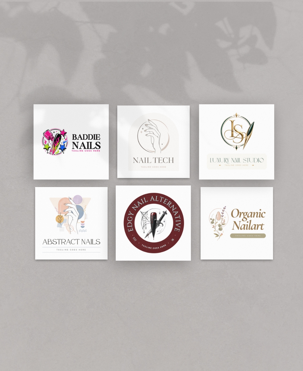 Nail Tech Logo Designs Mock Up