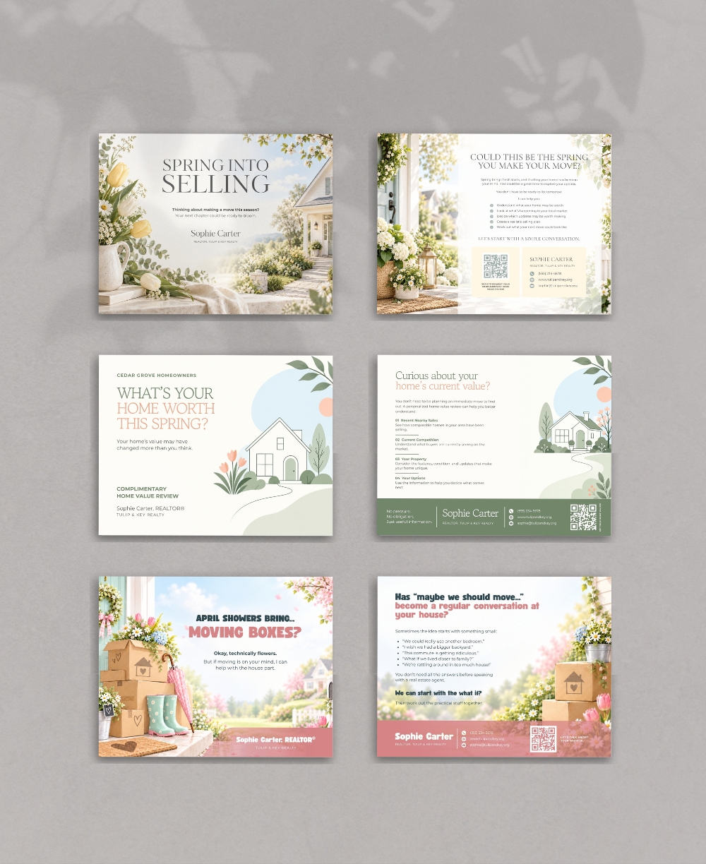Real Estate Postcards For Spring Mock Up
