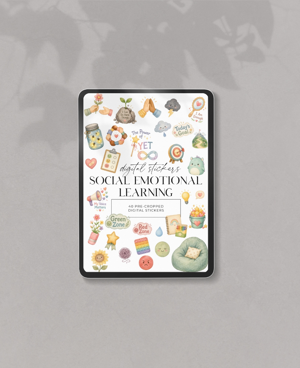 Social Emotional Learning sticker Mock Ups