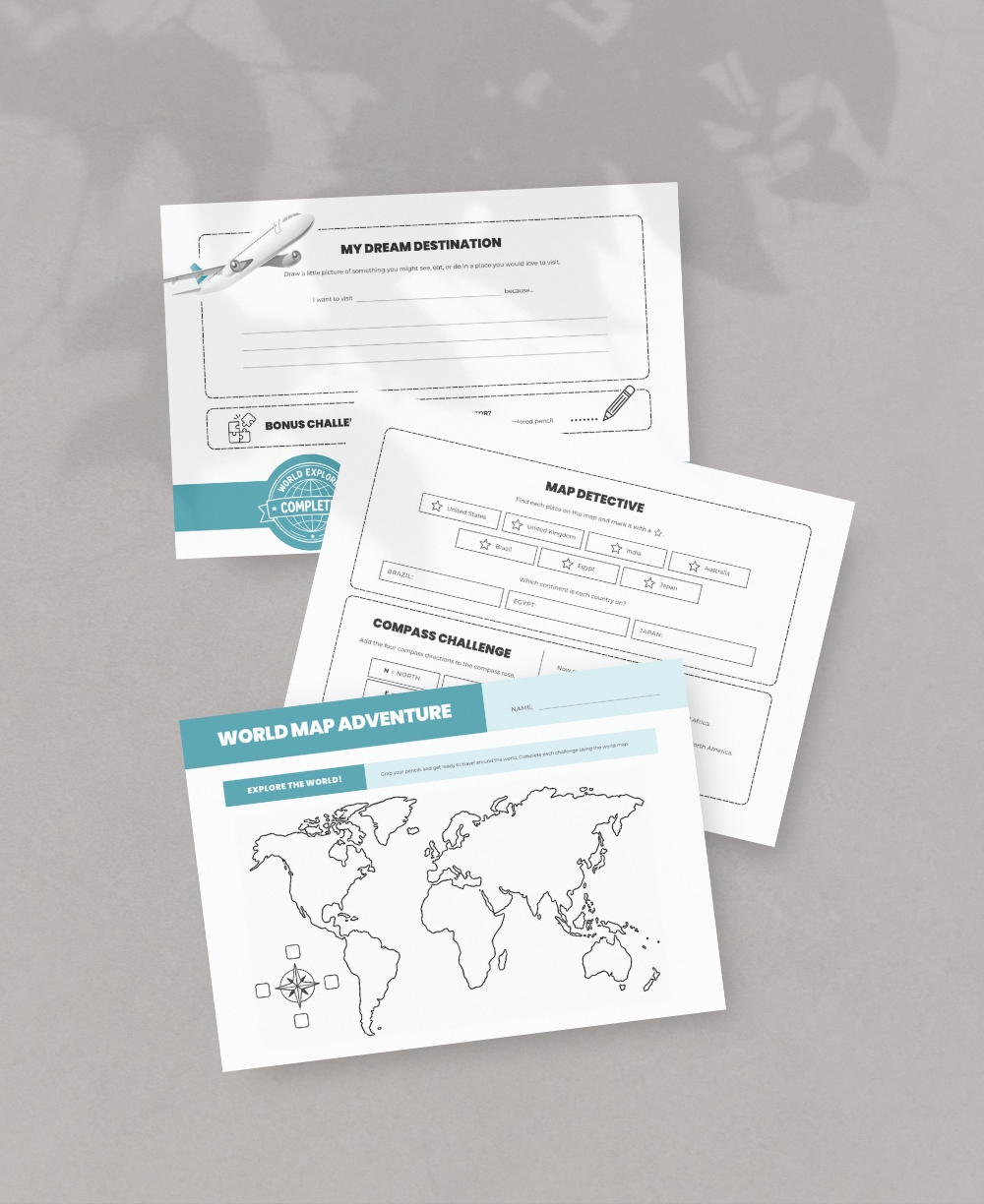 World Map Activities For Kids Mock Up