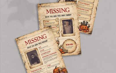 Missing Person Template Halloween