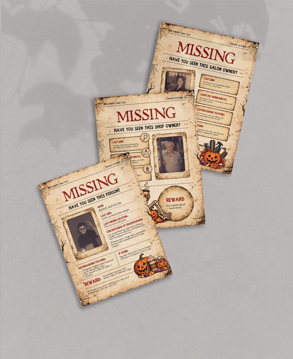 Missing Person Template Halloween Mock Up